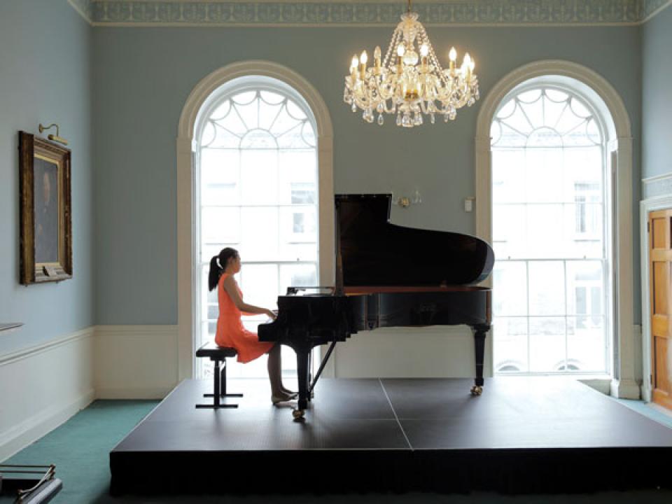 RIAM Piano Student in Organ Room