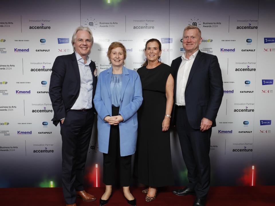 RIAM director Deborah Kelleher alongside the senior team from Clinch Wealth Management at the Business to Arts Awards 2024