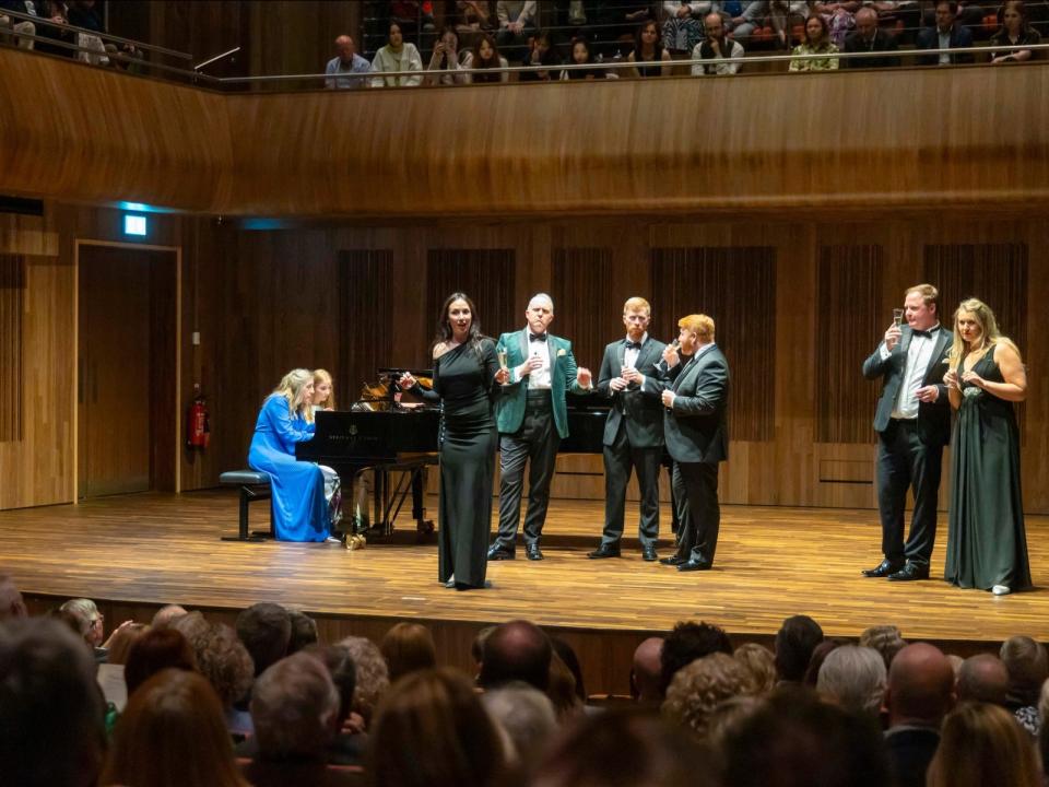 Performers on stage of the Whyte Recital Hall