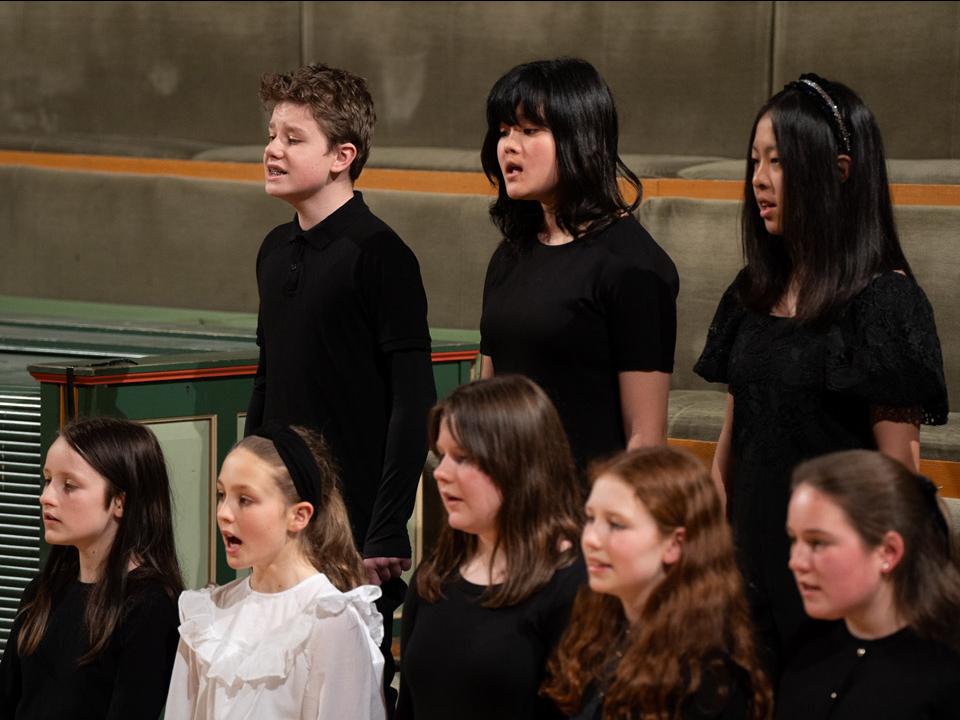 RIAM Treble Voices Choir perfomring in the National Concert Hall