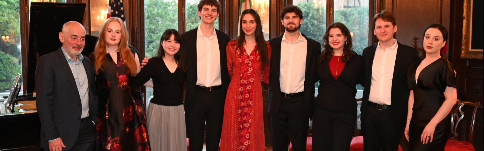 Group of students from The Julliard School & RIAM after performing Seven Deadly Sins